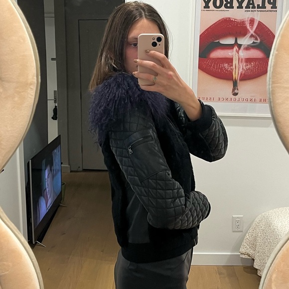 Real rabbit Fur BCBG jacket size S - Picture 5 of 14